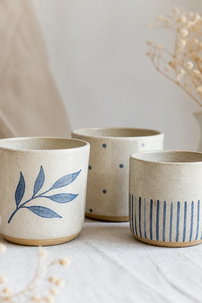 Low maintenance simple mug painting designs
