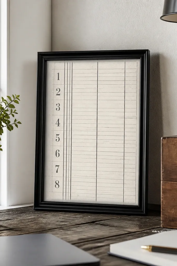 Black-and-white page with ledger-style margin numbers and thin lines