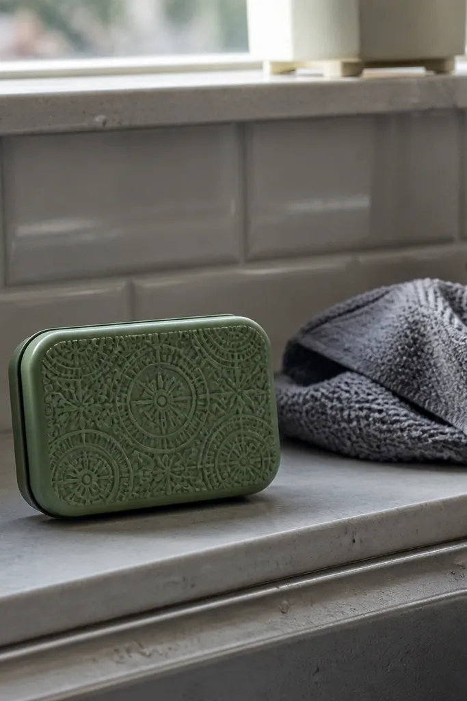 Matte rubber patterned cover with a subtle stamped texture and clean outline.