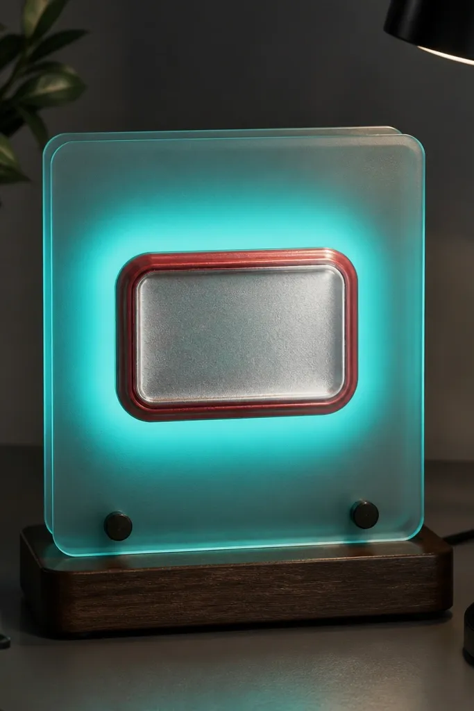 Frosted window Altoids cover with cyan backplate and clean border