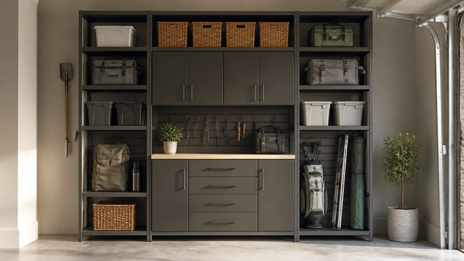 Modern garage organization ideas for a clean, styled space
