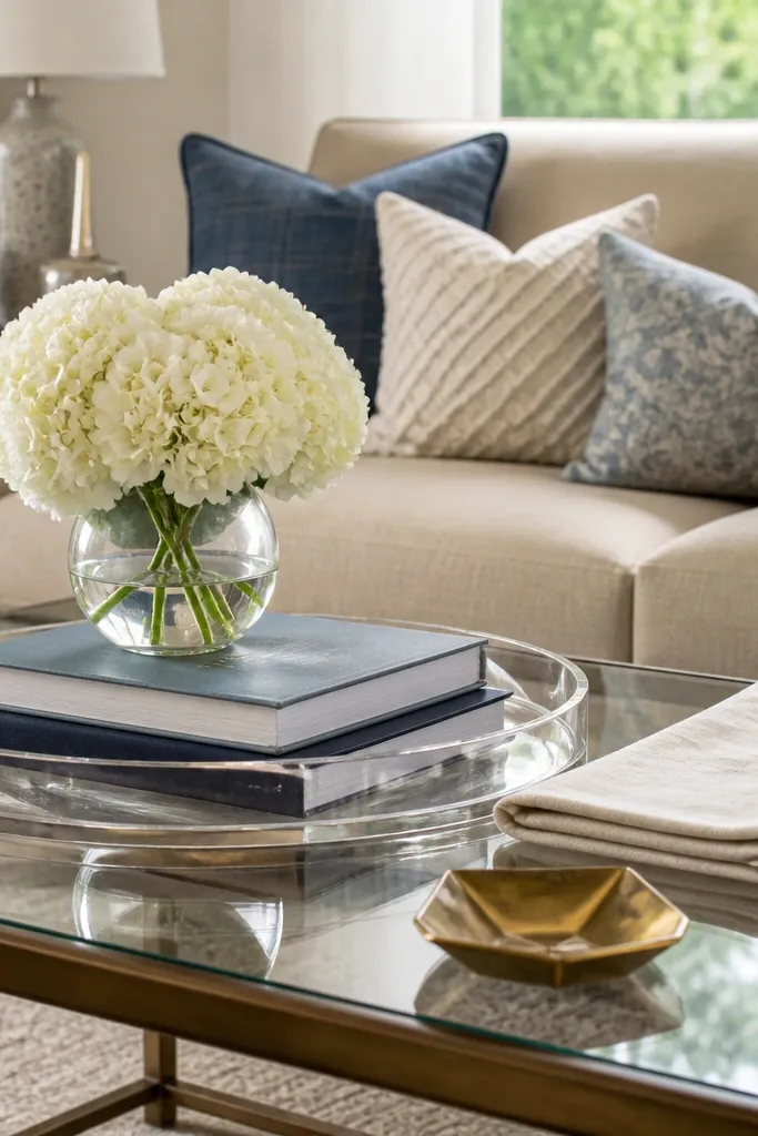 Modern Glass Coffee Table Decor Ideas