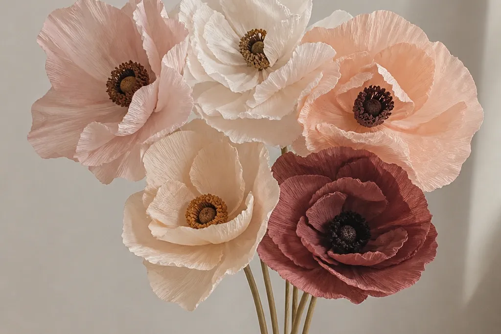 Modern Minimalist Tissue Paper Flowers