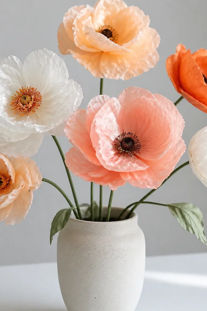 Modern Minimalist Tissue Paper Flowers