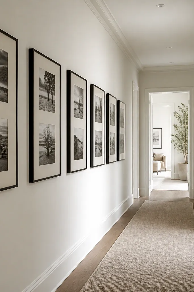 Two- vertical strips in matching frames with consistent mat colors
