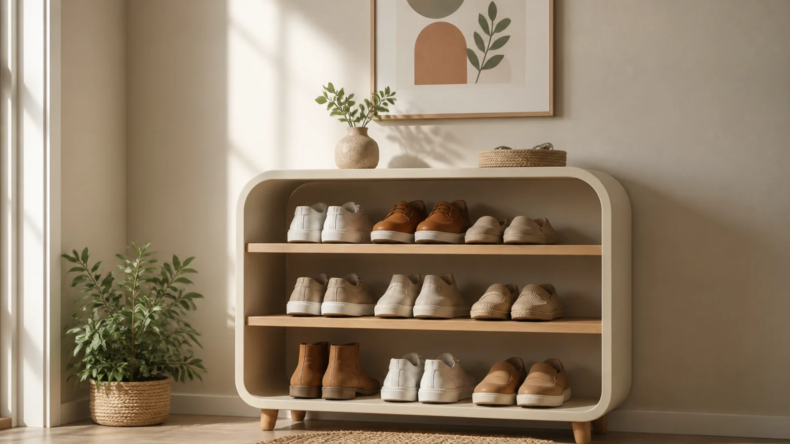 Modern shoe rack design ideas that look built-in