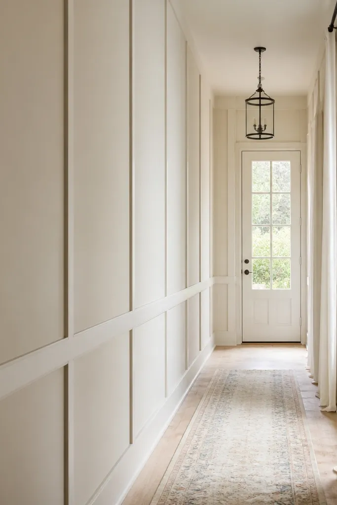 French-style wall with vertical pilaster strips dividing panels into tall rectangles