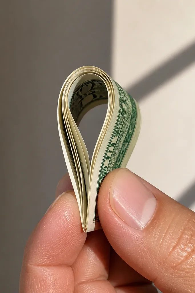 Bill folded into a loop petal with visible edge highlights