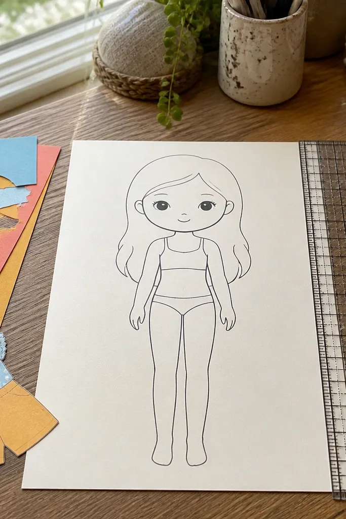 Paper Doll Base Templates And How To Trace Them