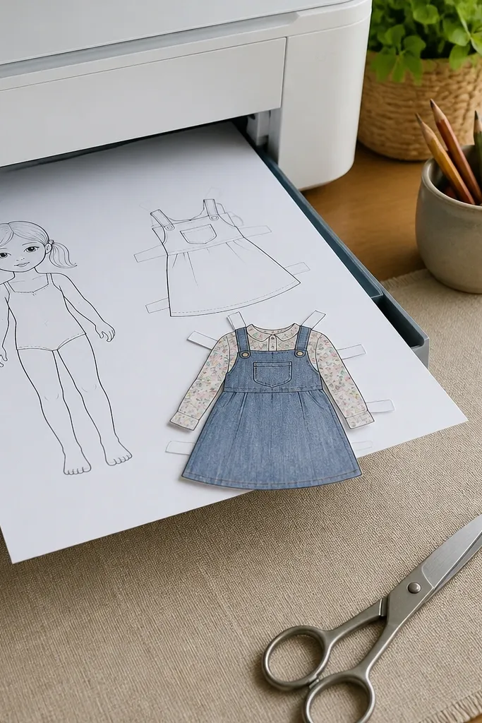 Paper Doll Coloring Templates For Quiet Time