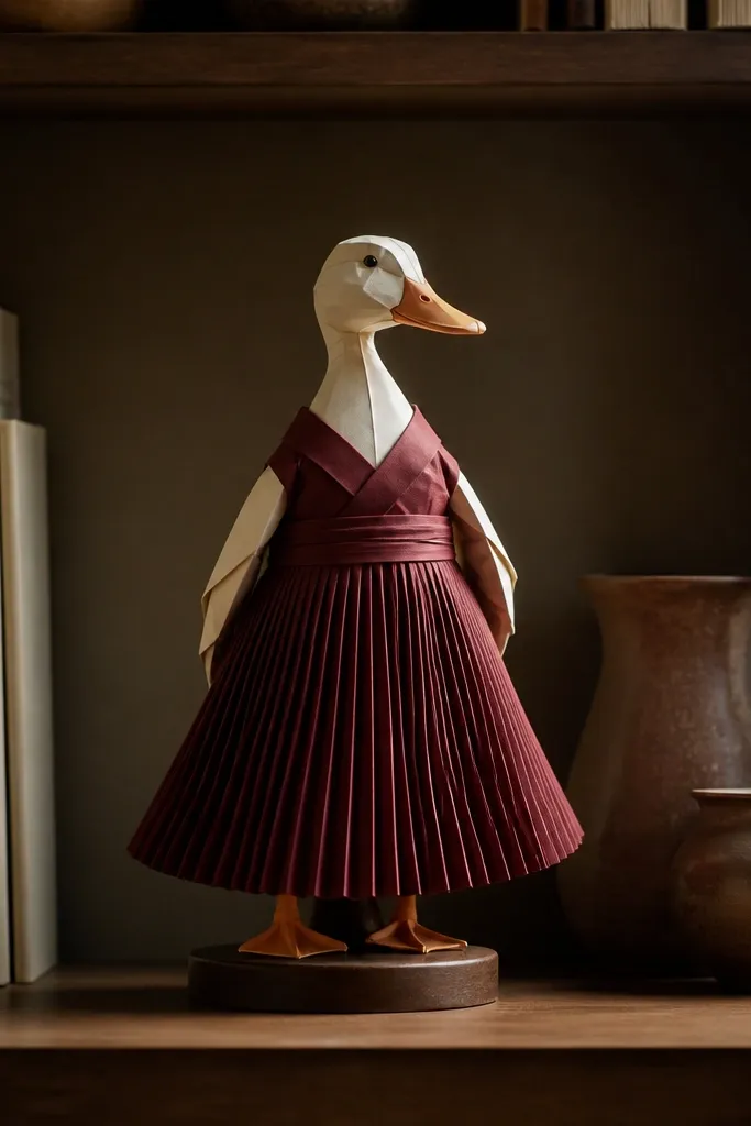 Maroon long skirt with a pleated hem band