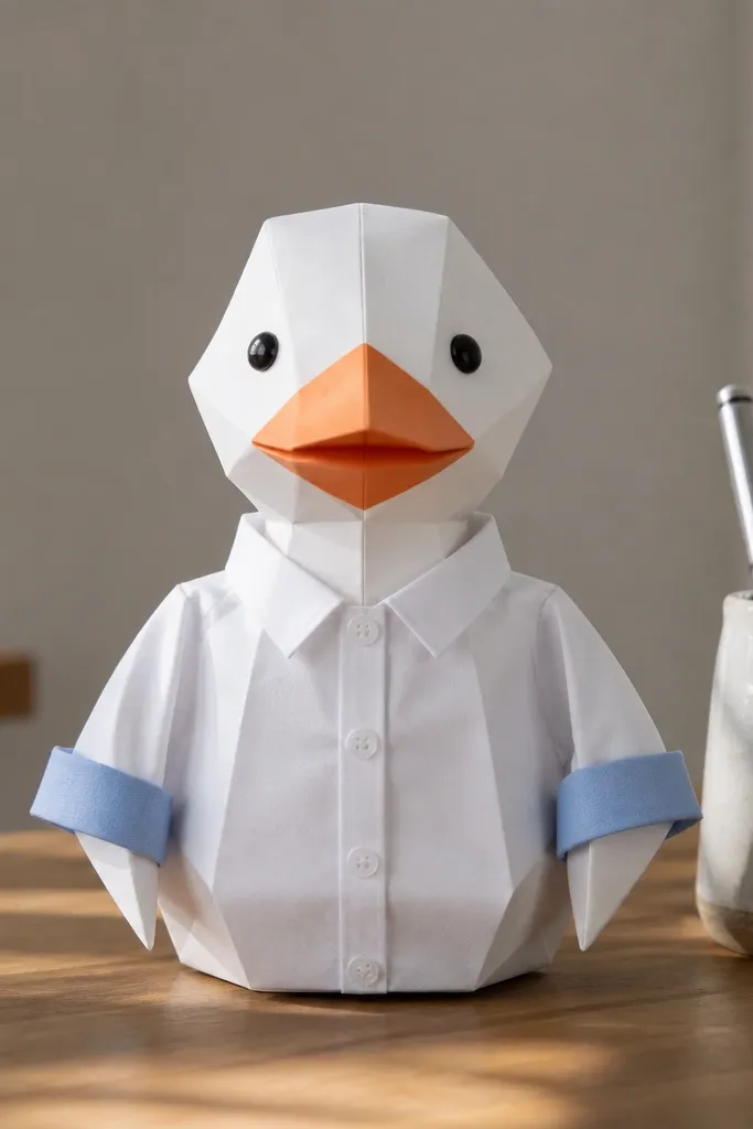 White button-up shirt with light blue rolled sleeves