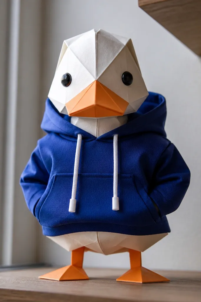 Royal blue hoodie with white drawstring ends