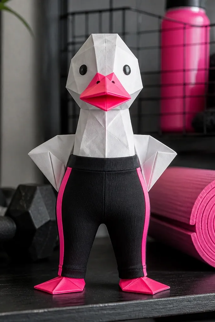 Black leggings with a neon pink side stripe
