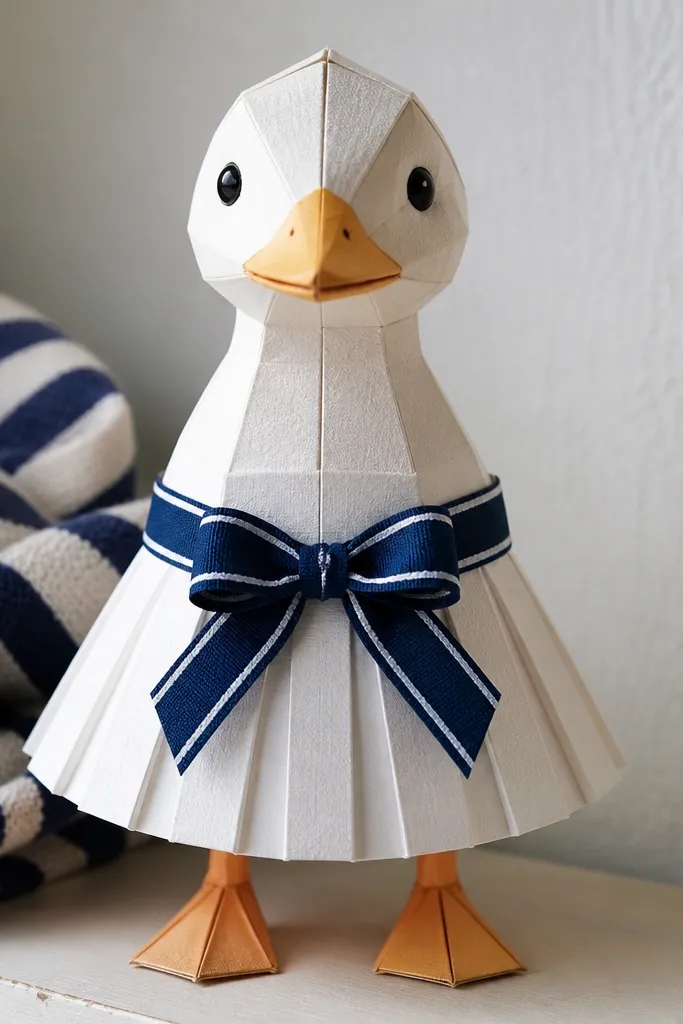 White skirt with a navy sailor bow belt