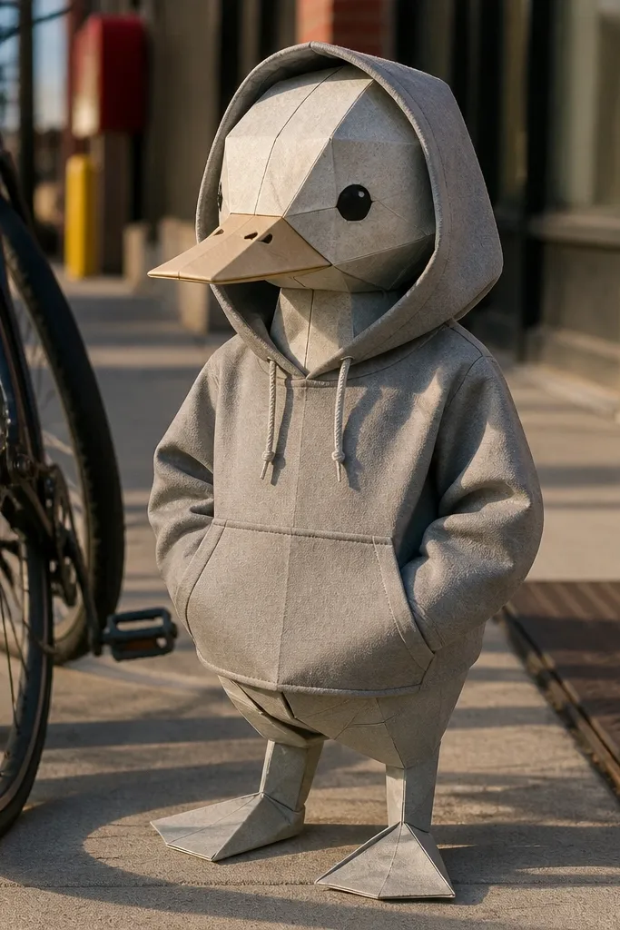 Gray hoodie with hood and a front kangaroo pocket