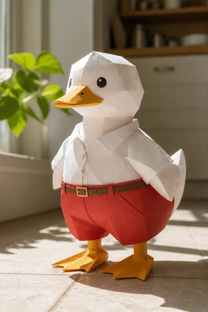 White shirt with red shorts and a small belt line
