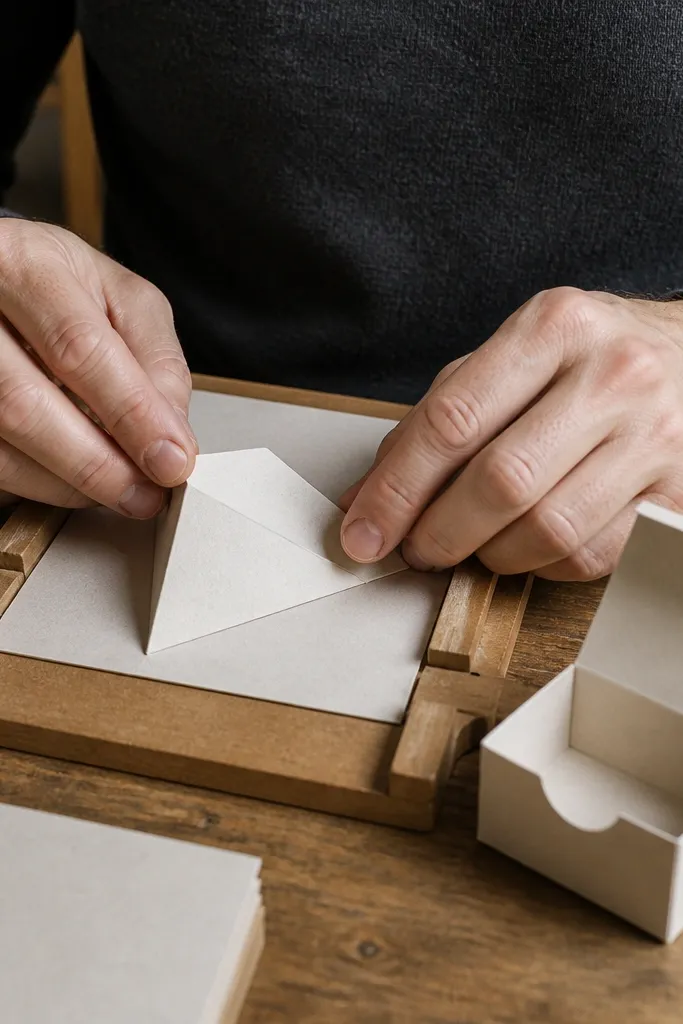 Thick uncoated off-white paper with visible fiber texture and soft edges