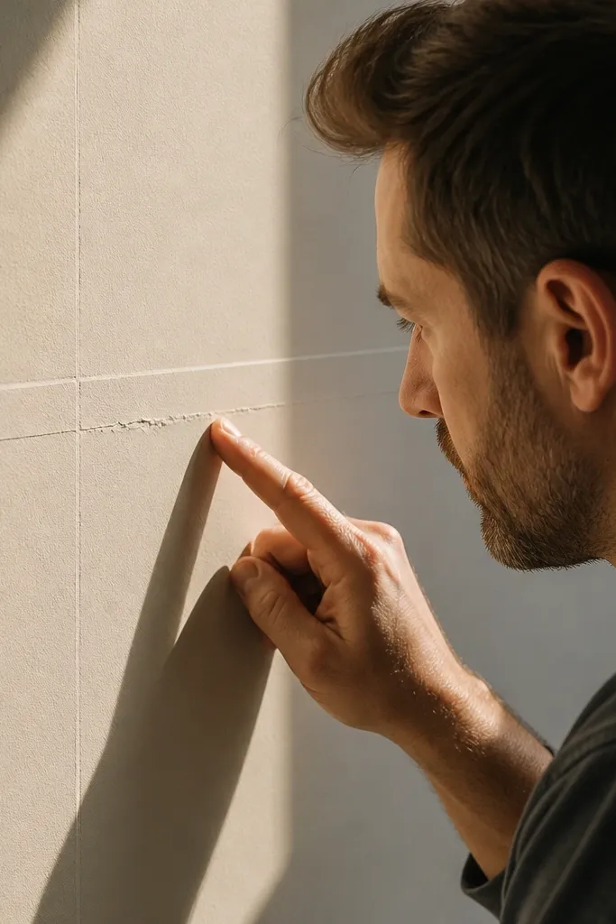 Tape being pulled straight up, lifting paint