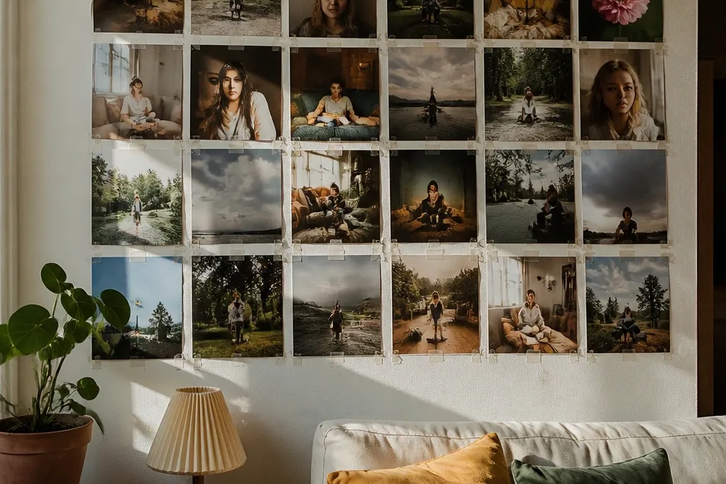 Photo Wall Collage Tape Mistakes and Layout Fixes