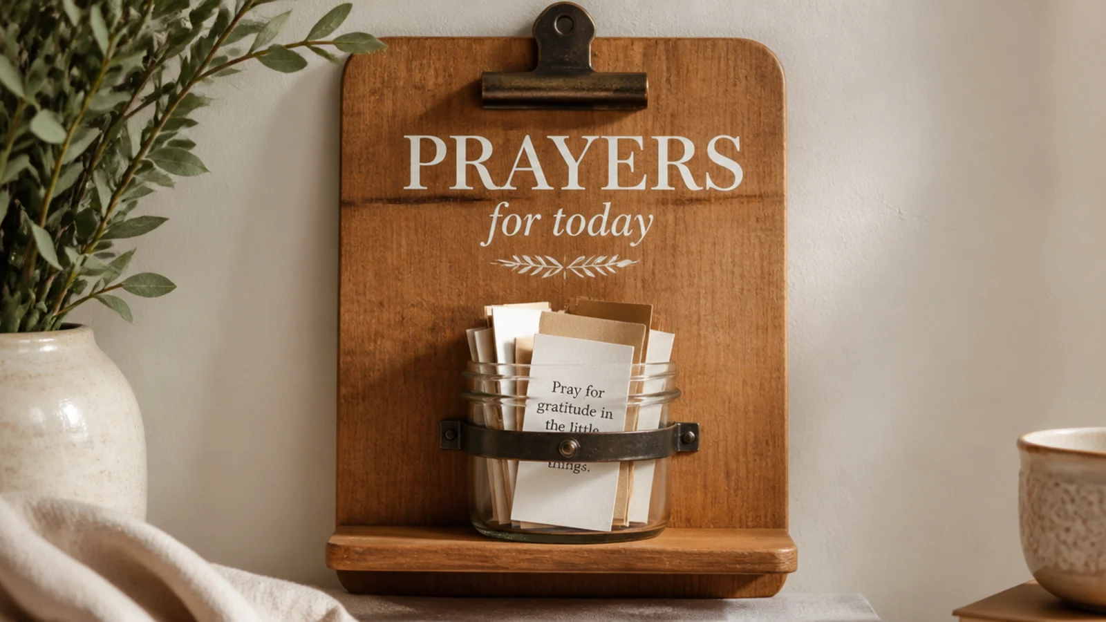 Small printable slips with a short prompt line, folded into a jar clipped to a board.