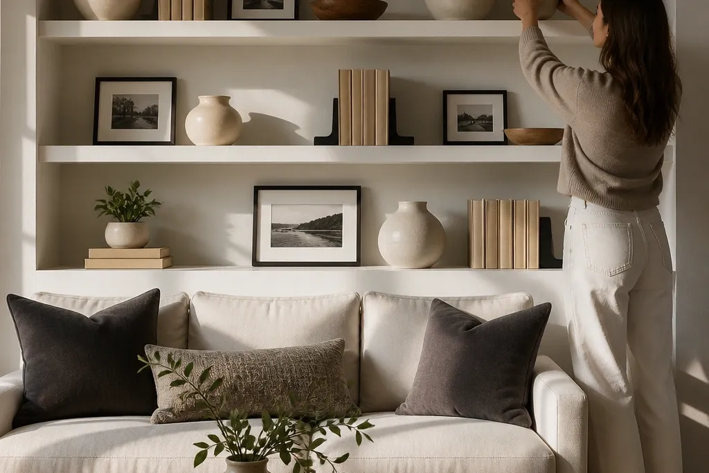 Quick and Easy Built-In Shelves Living Room Styling