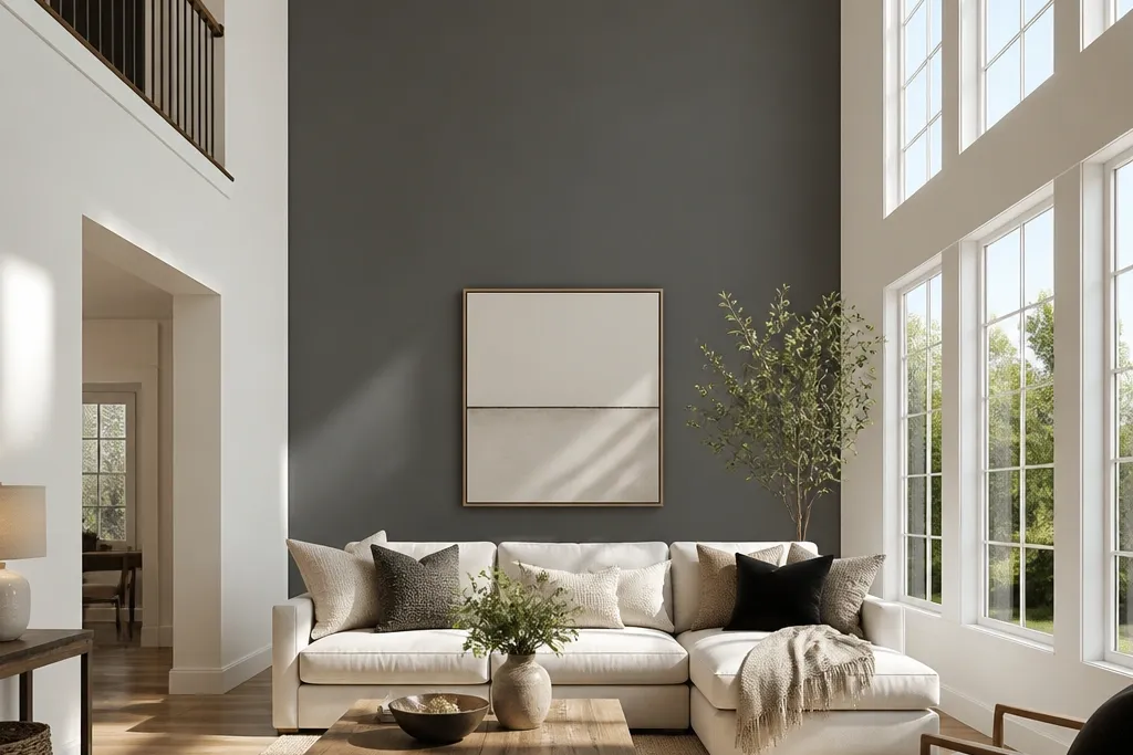 Quick and Easy Double Height Living Room Accent Walls