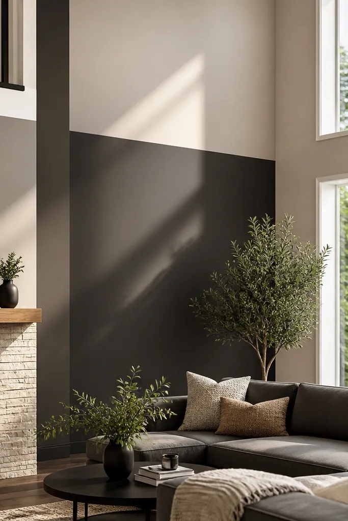 Quick and Easy Double Height Living Room Accent Walls