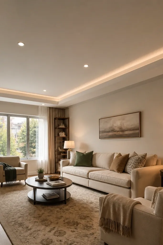Softer matte white ceiling with uniform surface and minimal visible seams