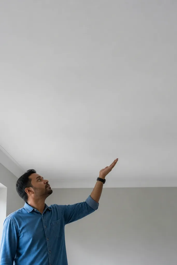 Smooth white ceiling with even texture and no visible seam lines