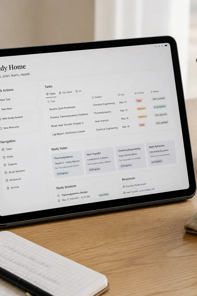Quick And Easy Stylish Notion Template Ideas For Your iPad