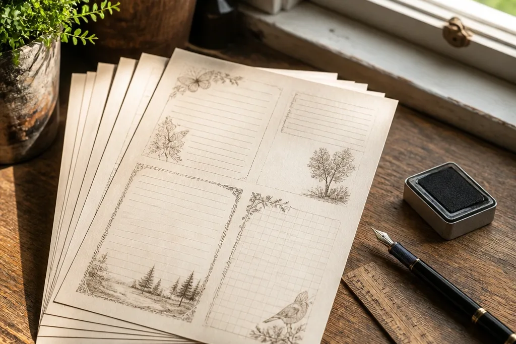 Quick and Easy Vintage Paper Printable Note Paper