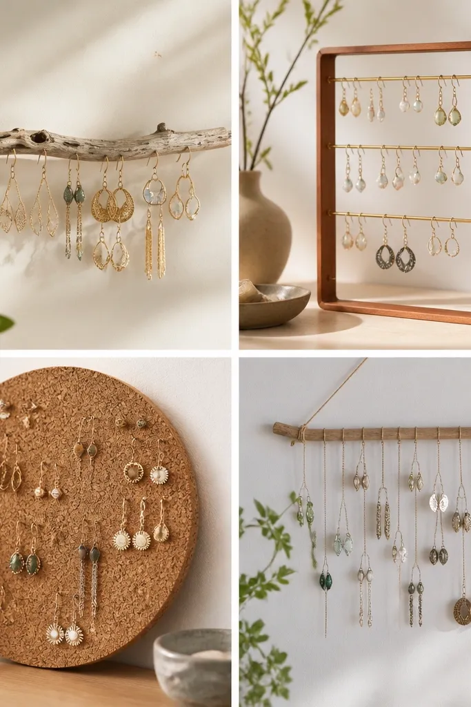 Quick earring organizer ideas to DIY