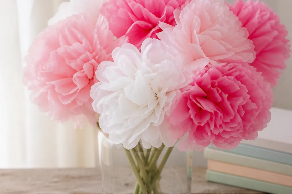 Quick Easy Tissue Paper Flowers in 5 Minutes