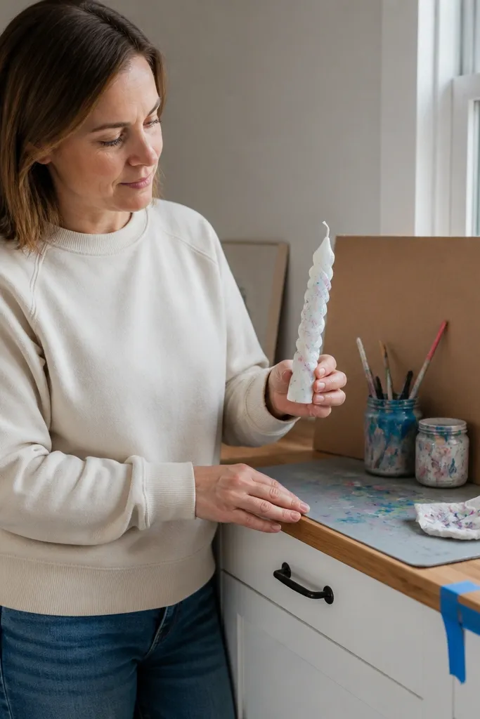 Renter-Friendly Candle Painting No Drill Tips