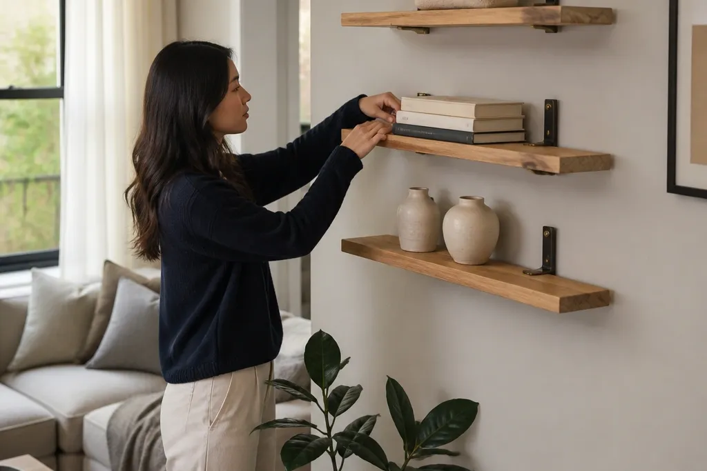 Renter-Friendly Floating Shelves Decor