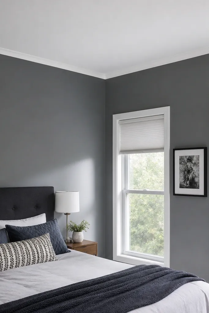 White PVC perimeter line near the ceiling with corner detailing on a wall