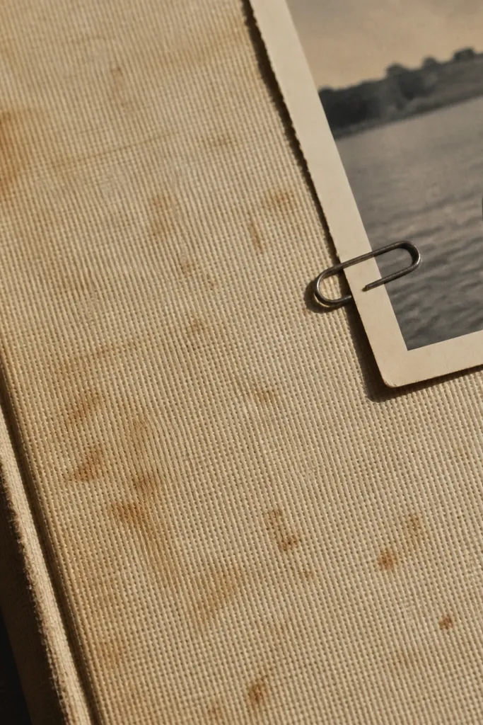 A cream paper with subtle canvas weave texture and faint stains.