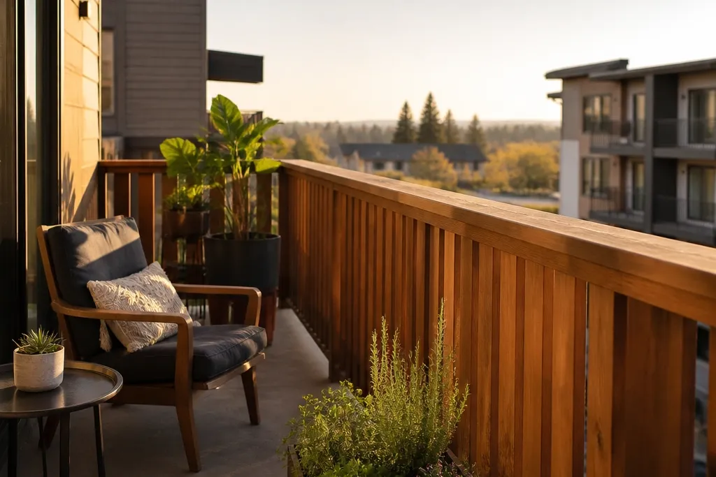 Renter-Friendly Wooden Balcony Railing Ideas