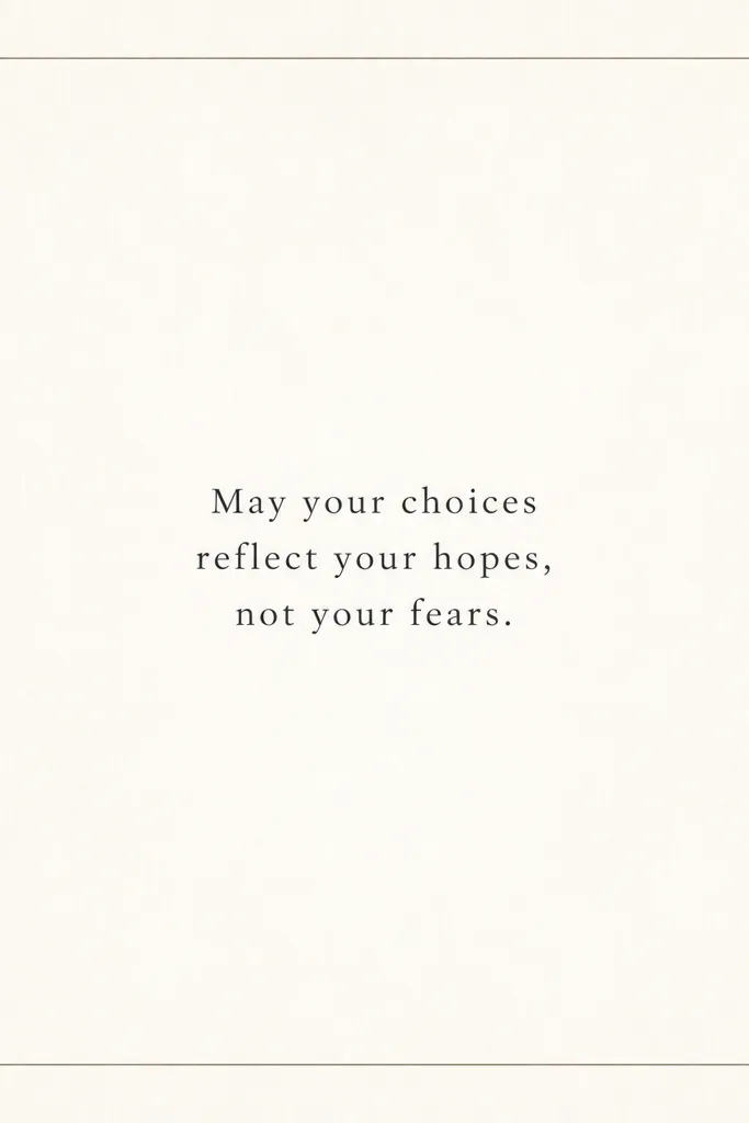 A near-white frame with a single thin line border and two tiny hearts at opposite sides. In the center, there's a negative-space area with a centered quote in small neat serif text.