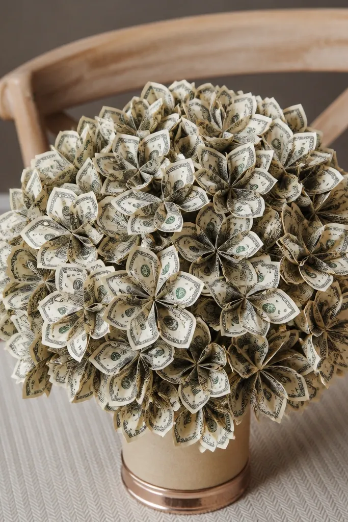 Many tiny money blooms clustered together like hydrangea