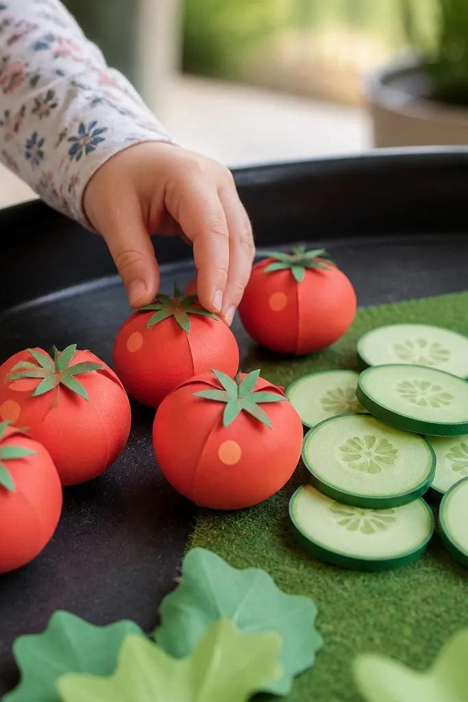 Red cherry tomatoes with tiny green stem caps and light shine dots