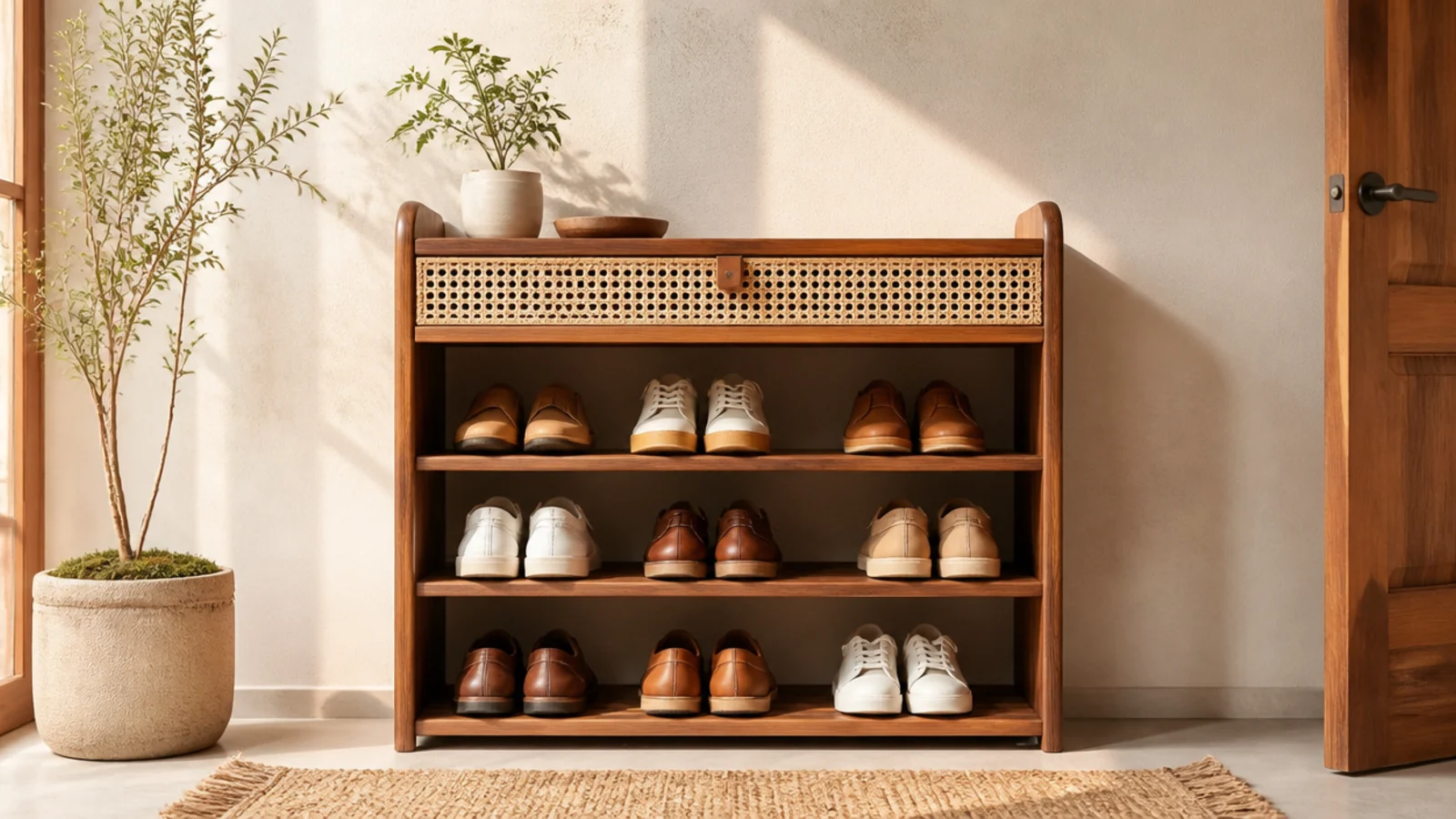 Simple shoe rack ideas that actually fit a small space