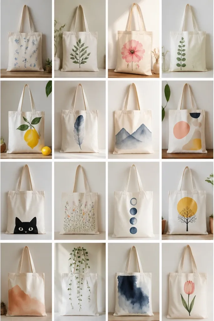 24 simple tote bag painting ideas you can copy