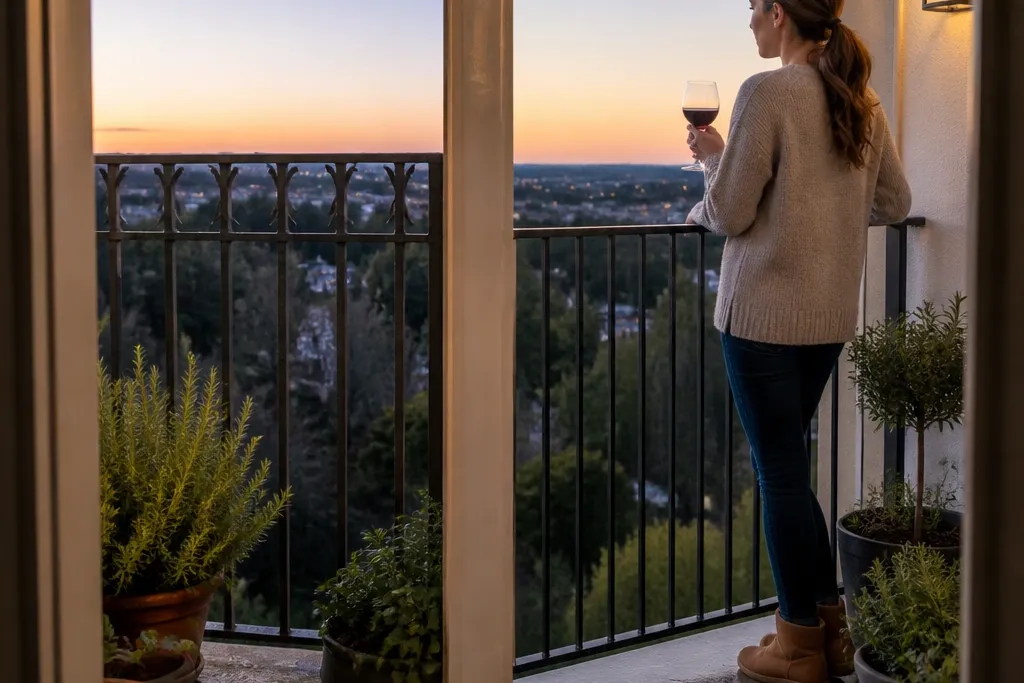 Small-Space Balcony Railing Before and After