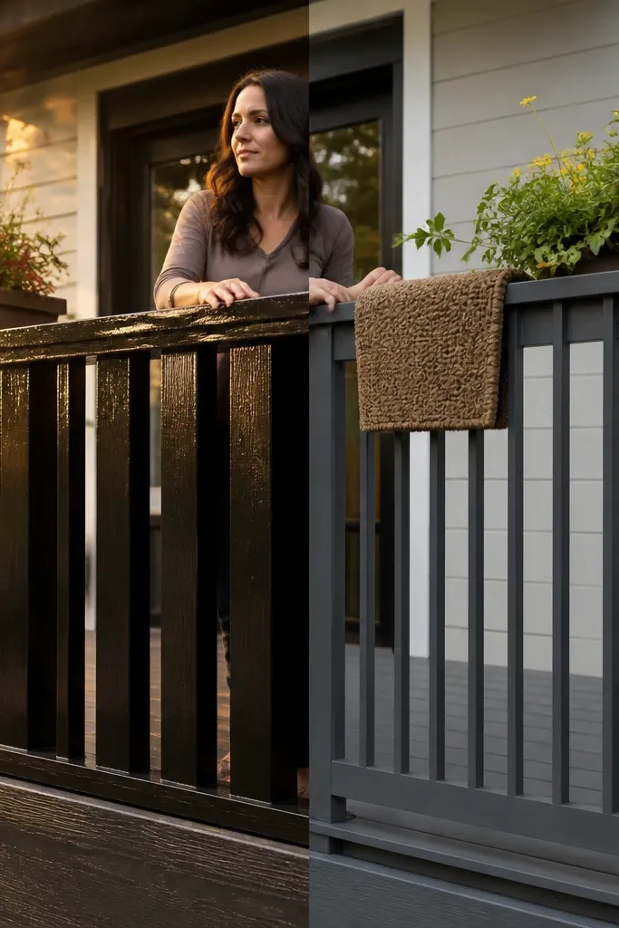 Small-Space Balcony Railing Before and After