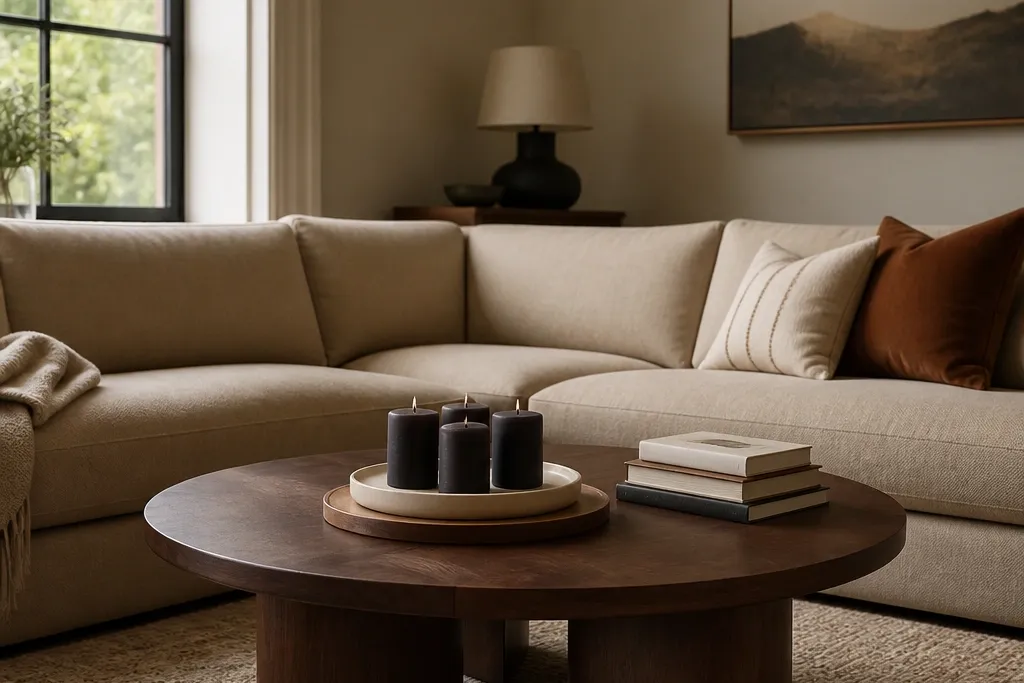 Small-Space Circle Coffee Table Decor Ideas