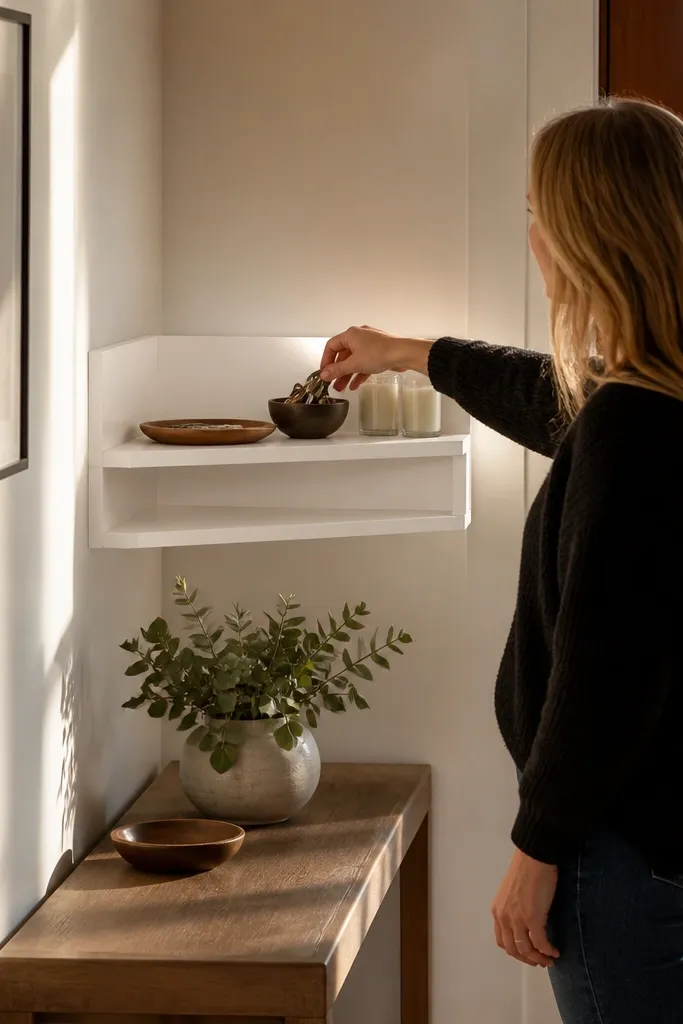 Small-Space Corner Floating Shelves for Tight Homes