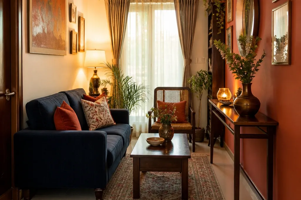 Small-Space Drawing Room Interior Decor