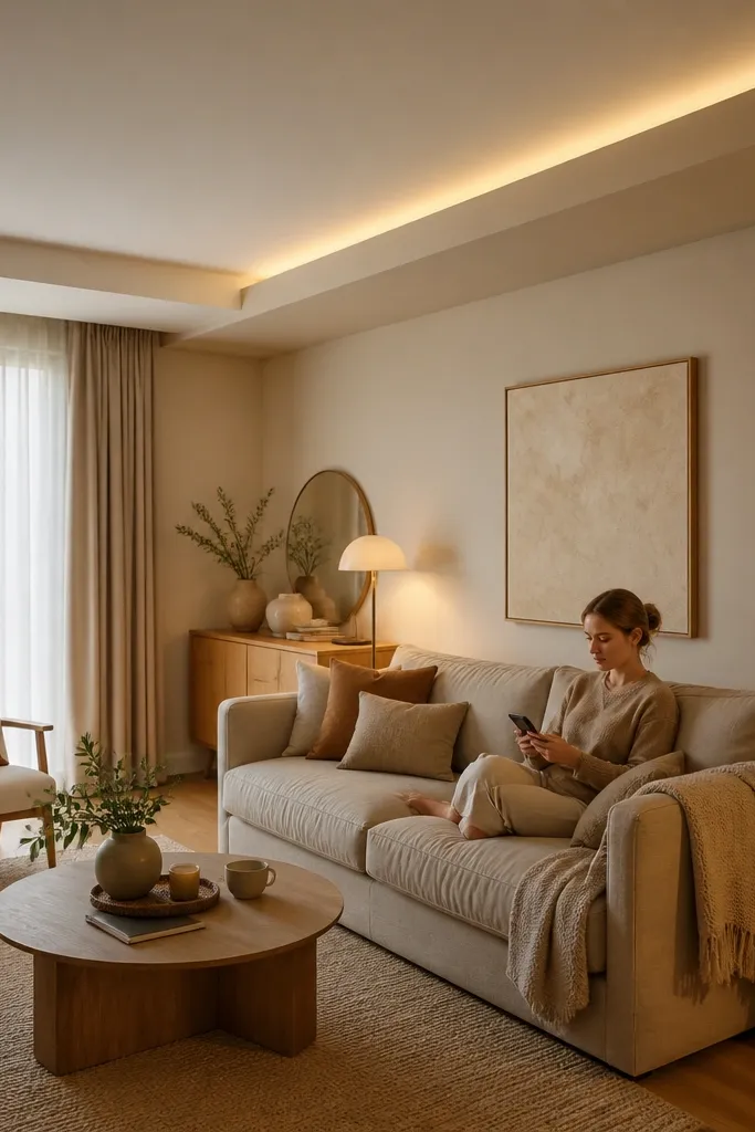 Ceiling with an asymmetrical tray that is deeper on one side